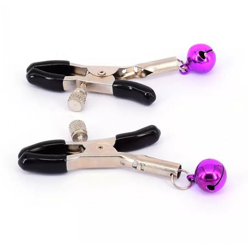 Adjustable Nipple Clamps with Bells - Black